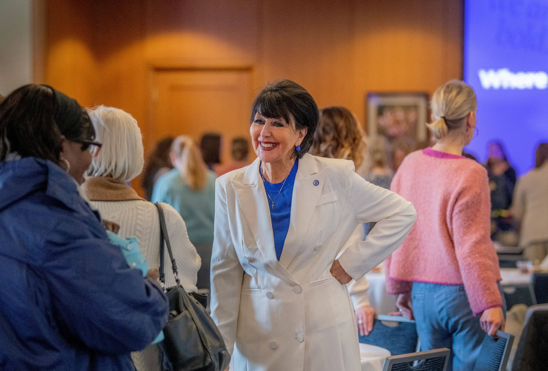 President Mantella speaking to staff